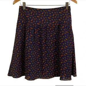 J. McLaughlin Womens 100% Silk Paisley Skirt